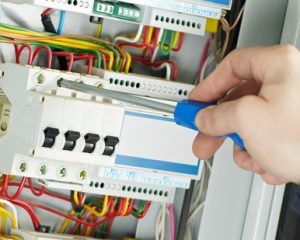 Close-up of Electrician work